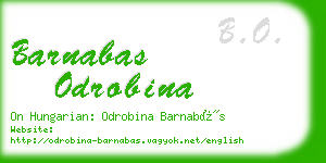 barnabas odrobina business card